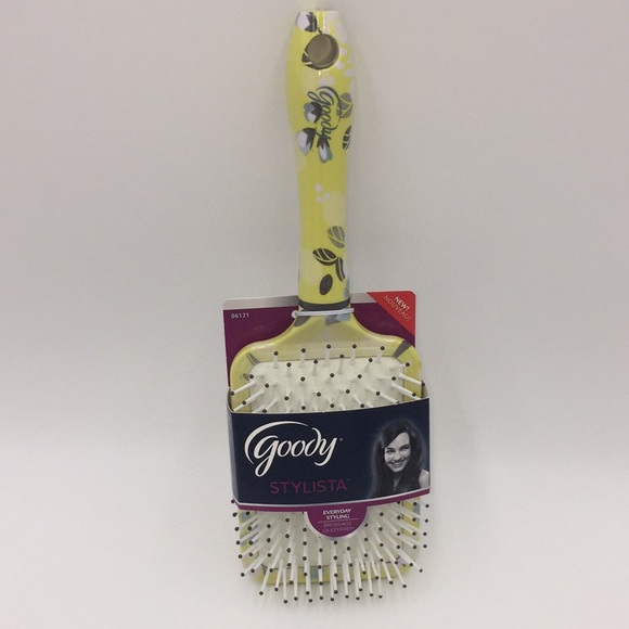 2 Goody Stylista Paddle Hair Brushes Blue & Yellow - Picture 3 of 9